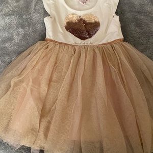 Girls cotton and tulle dress
